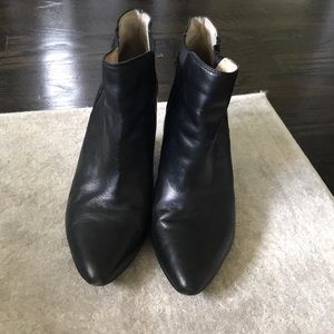 Black leather boots